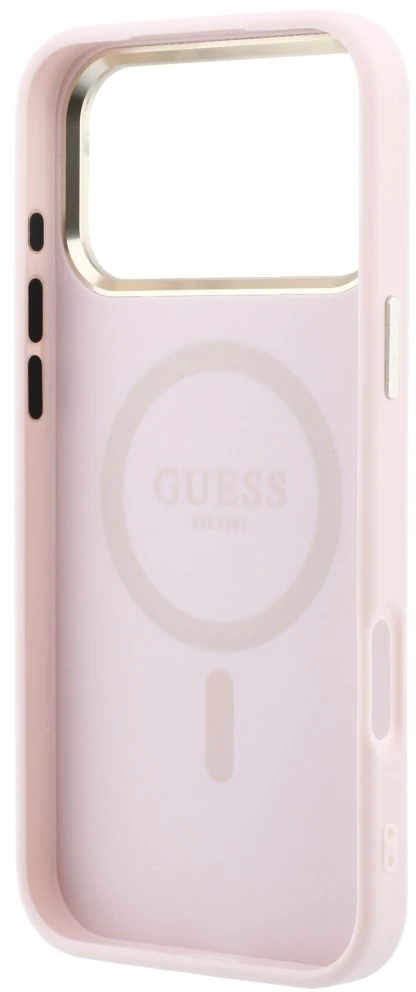 Dėklas Cg Mobile Sas Guess Saffiano Small 4G & Classic Logo MagSafe case for Iphone 18 Pro Max / 17 Pro Max pink