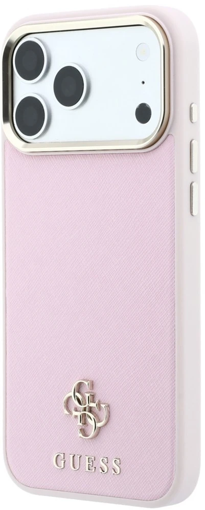 Dėklas Cg Mobile Sas Guess Saffiano Small 4G & Classic Logo MagSafe case for Iphone 18 Pro Max / 17 Pro Max pink