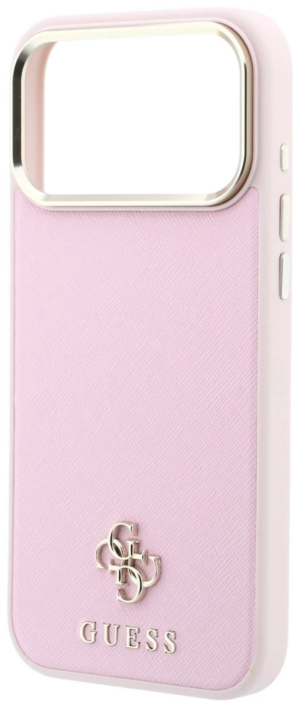 Dėklas Cg Mobile Sas Guess Saffiano Small 4G & Classic Logo MagSafe case for Iphone 18 Pro Max / 17 Pro Max pink