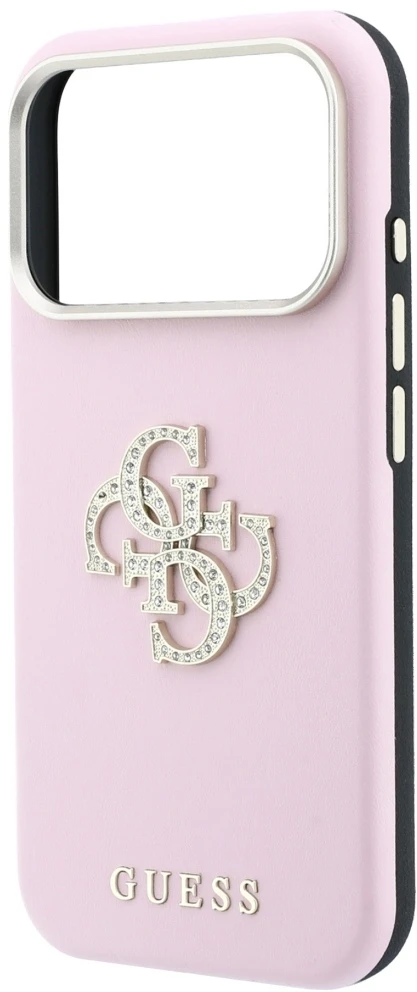Dėklas Guess Smooth & Big Strass Logo do iPhone 18 Pro Max / 17 Pro Max rožinė