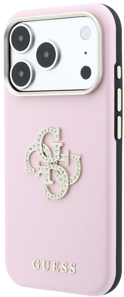 Dėklas Guess Smooth & Big Strass Logo do iPhone 18 Pro Max / 17 Pro Max rožinė