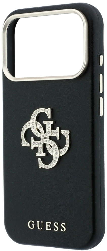 Dėklas Guess Smooth & Big Strass Logo do iPhone 18 Pro Max / 17 Pro Max juoda