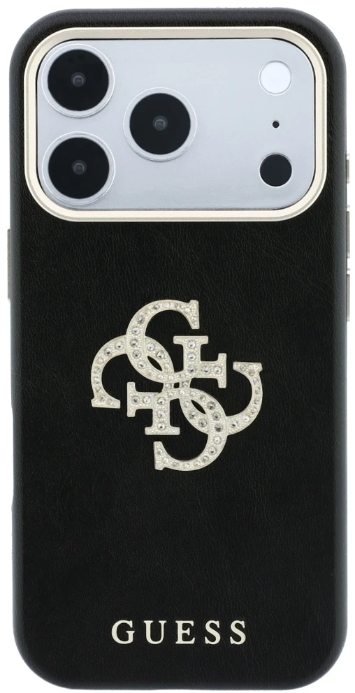Dėklas Guess Smooth & Big Strass Logo do iPhone 18 Pro Max / 17 Pro Max juoda