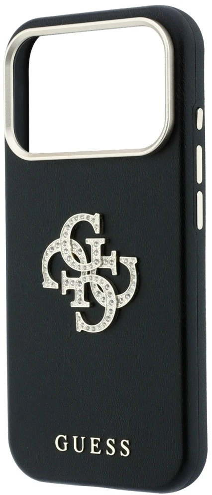 Dėklas Guess Smooth & Big Strass Logo do iPhone 18 Pro / 17 Pro juoda
