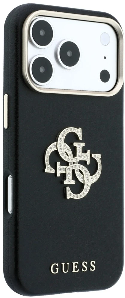 Dėklas Guess Smooth & Big Strass Logo do iPhone 18 Pro / 17 Pro juoda