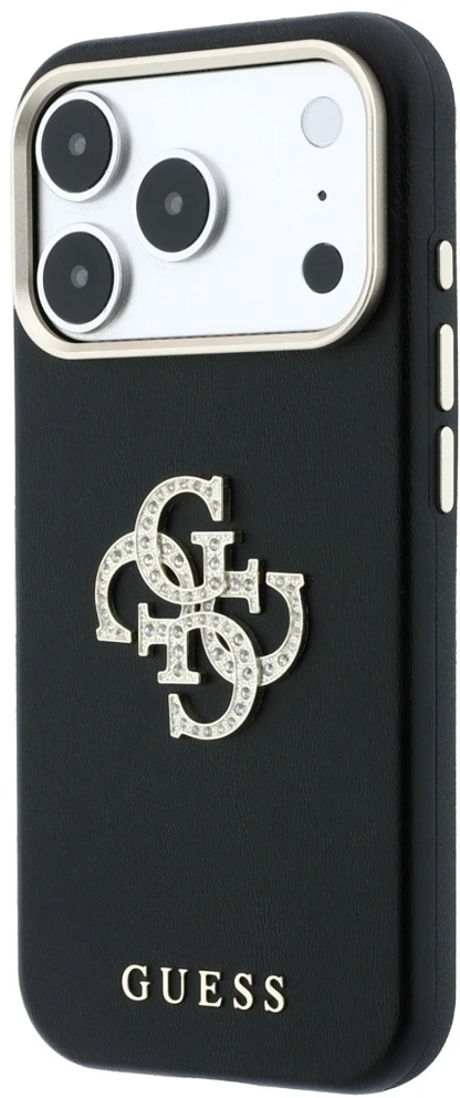 Dėklas Guess Smooth & Big Strass Logo do iPhone 18 Pro Max / 17 Pro Max juoda