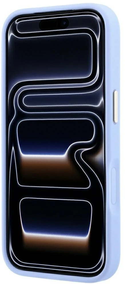Dėklas Guess Stripe Peony 4G Logo MagSafe do iPhone 18 Pro / 17 Pro Šviesiai mėlynas