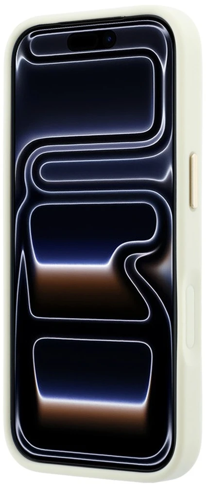 Dėklas Guess Stripe Peony 4G Logo MagSafe Case for iPhone 18 Pro / 17 Pro - rusvai gelsvas