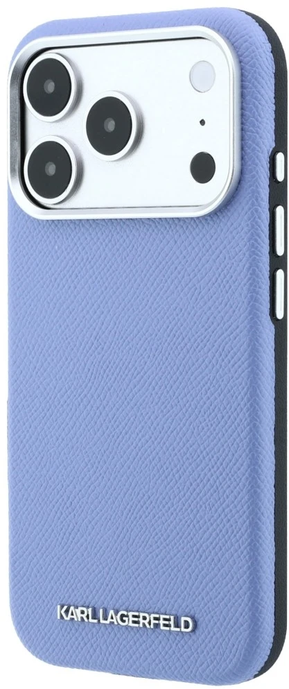 Dėklas Karl Lagerfeld Grained Elongated Logo MagSafe Case for iPhone 17 Pro Max / 18 Pro Max - Mėlyna