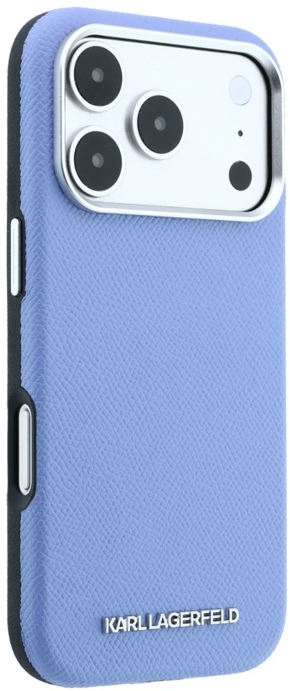 Dėklas Karl Lagerfeld Grained Elongated Logo MagSafe Case for iPhone 17 Pro Max / 18 Pro Max - Mėlyna