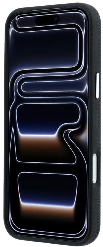 Dėklas Karl Lagerfeld Grained Elongated Logo MagSafe do iPhone 18 Pro / 17 Pro juoda