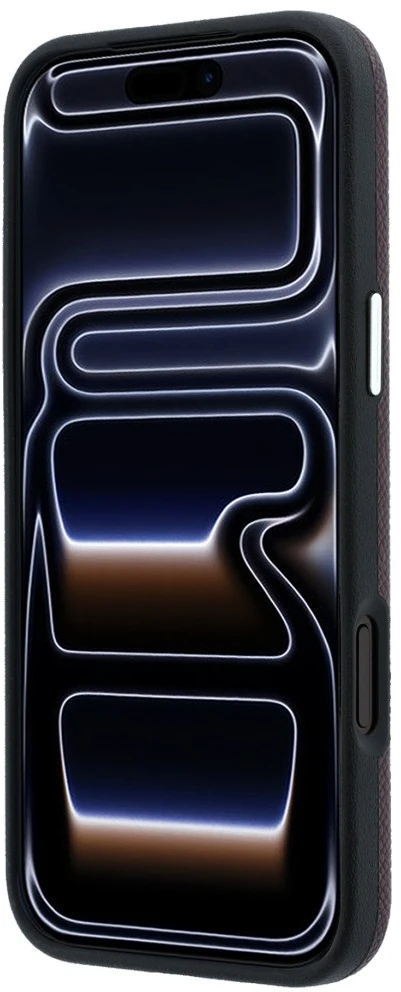 Dėklas Karl Lagerfeld Grained Elongated Logo MagSafe do iPhone 18 Pro Max / 17 Pro Max bordo spalvos