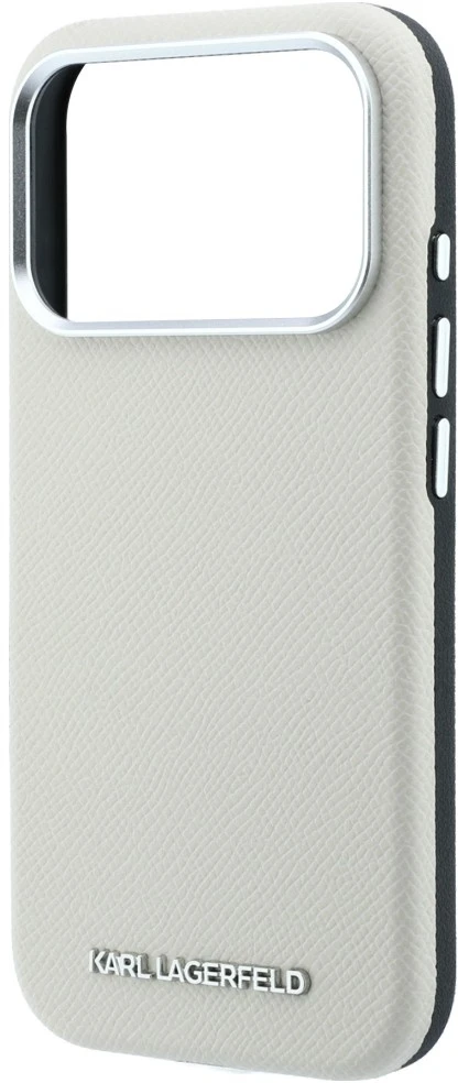Dėklas Karl Lagerfeld Grained Elongated Logo MagSafe Case for iPhone 17 Pro / 18 Pro - rusvai gelsvas