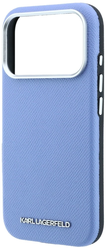 Dėklas Karl Lagerfeld Grained Elongated Logo MagSafe Case for iPhone 17 Pro Max / 18 Pro Max - Mėlyna