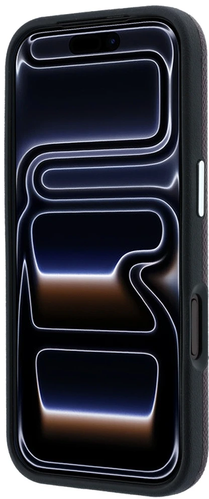Dėklas Karl Lagerfeld Grained Embossed Ring & Kameo Logo MagSafe do iPhone 18 Pro / 17 Pro bordo spalvos