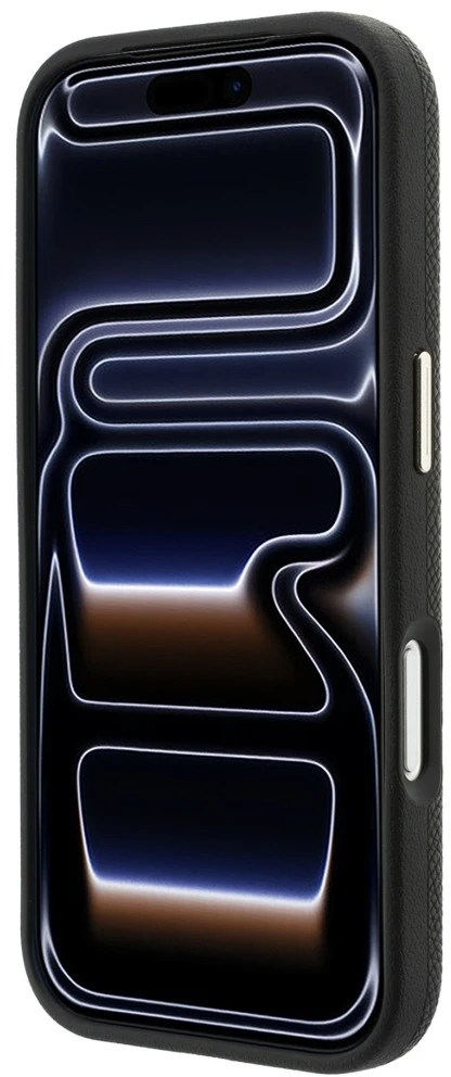 Dėklas Karl Lagerfeld Grained with Resin Signature Logo MagSafe do iPhone 18 Pro / 17 Pro juoda