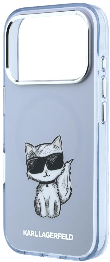 Dėklas Karl Lagerfeld IML Choupette Body Sketch Print MagSafe Case for iPhone 17 Pro / 18 Pro - Light Rožinė