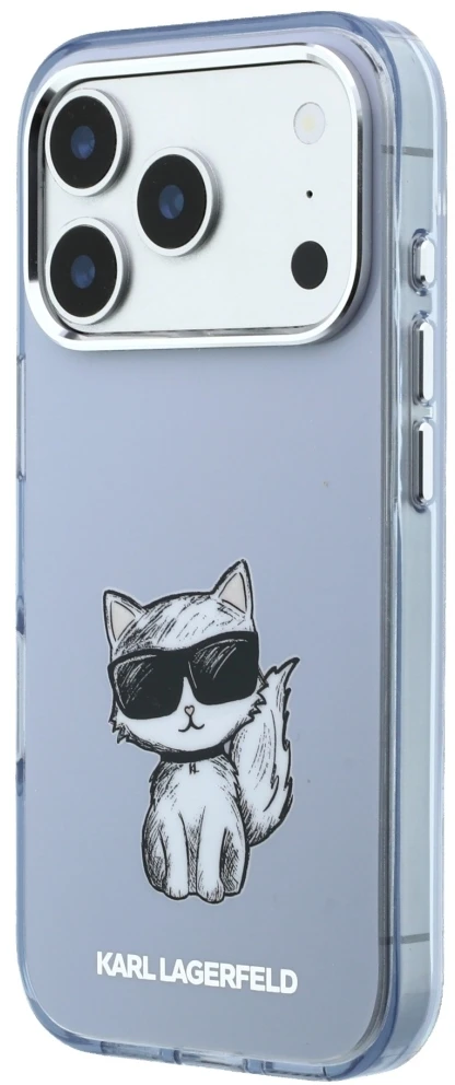 Dėklas Karl Lagerfeld IML Choupette Body Sketch Print MagSafe Case for iPhone 17 Pro / 18 Pro - Light Rožinė