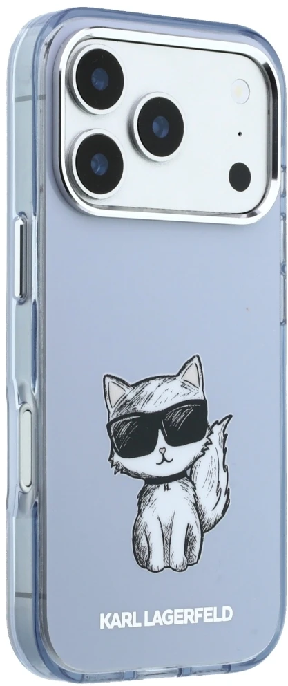 Dėklas Karl Lagerfeld IML Choupette Body Sketch Print MagSafe Case for iPhone 17 Pro / 18 Pro - Light Rožinė