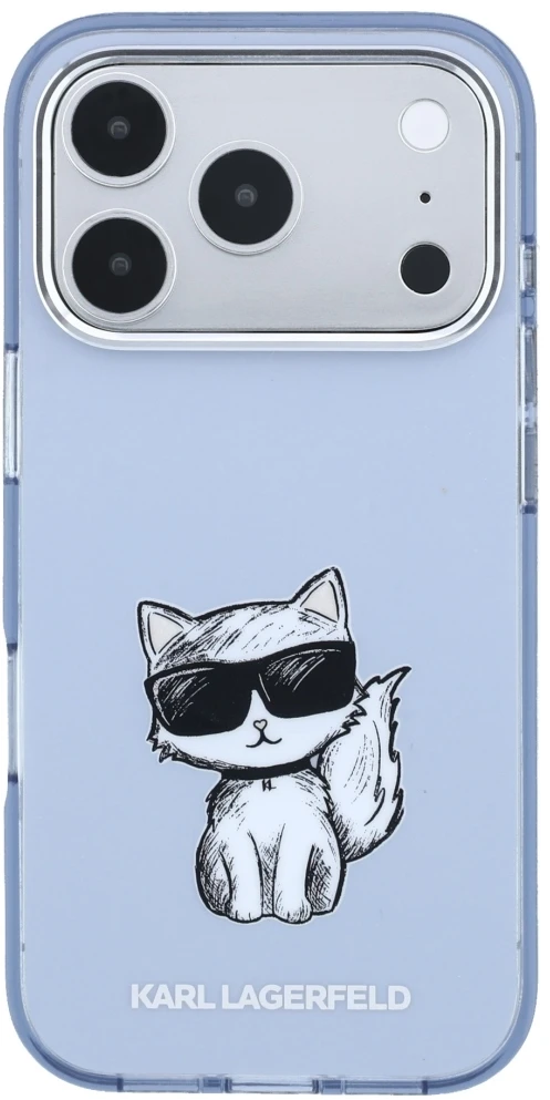 Dėklas Karl Lagerfeld IML Choupette Body Sketch Print MagSafe Case for iPhone 17 Pro / 18 Pro - Light Rožinė