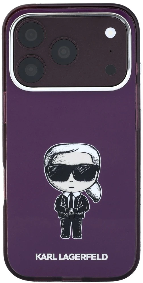 Dėklas Karl Lagerfeld IML Ikonik Sketch Print MagSafe case for iPhone 18 Pro Max / 17 Pro Max burgundy