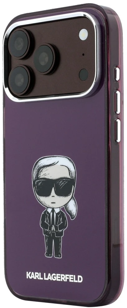 Dėklas Karl Lagerfeld IML Ikonik Sketch Print MagSafe case for iPhone 18 Pro Max / 17 Pro Max burgundy