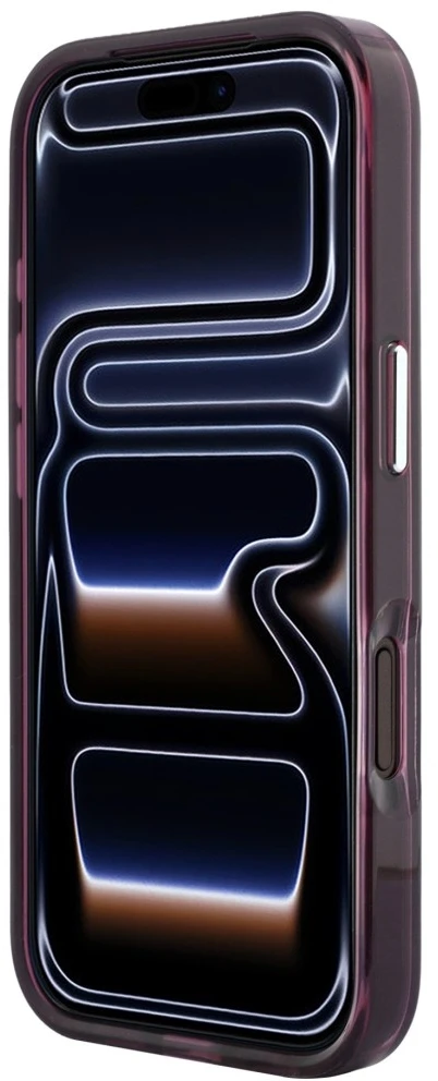 Karl Lagerfeld IML Karl&Choupette Bodies Sketch Print dėklas MagSafe, skirtas iPhone 17 Pro / 18 Pro – bordo spalvos