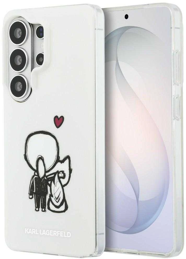 Karl Lagerfeld IML K&CH Back Logo Magnetic dėklas skirtas Apple iPhone Samsung Galaxy S26 Ultra skaidrus