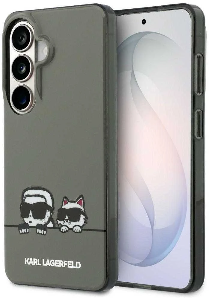 Karl Lagerfeld IML K&CH Peekaboo Logo Magnetic dėklas skirtas Apple iPhone Samsung Galaxy S26 juodos spalvos
