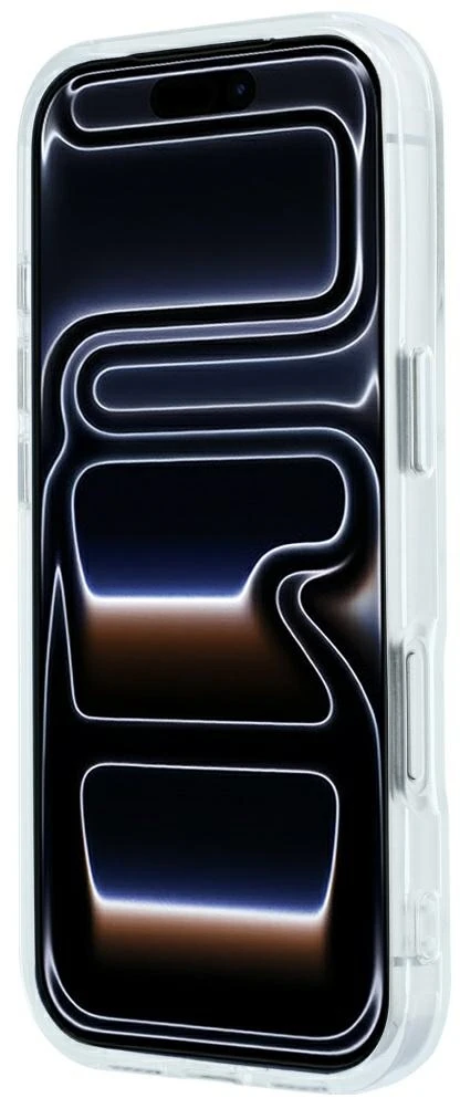 Dėklas Karl Lagerfeld IML Rhinestones Allover and Electroplated Logo skirtas iPhone 18 Pro /17 Pro baltas