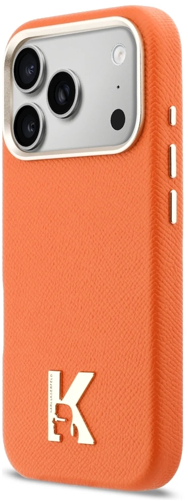 Dėklas Cg Mobile Sas Karl Lagerfeld Karl Head Logo MagSafe case for Iphone 18 Pro / iPhone 17 Pro oranžinis