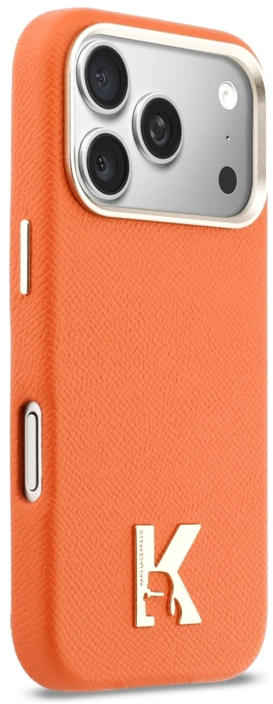 Dėklas Cg Mobile Sas Karl Lagerfeld Karl Head Logo MagSafe case for Iphone 18 Pro Max / iPhone 17 Pro Max oranžinis