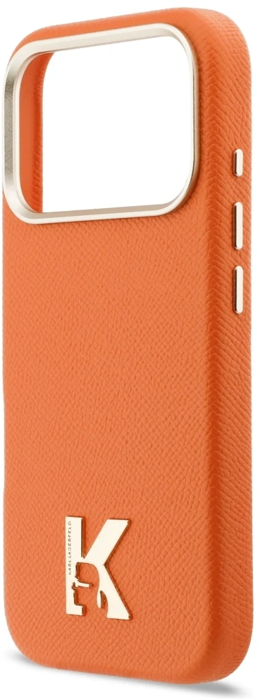 Dėklas Cg Mobile Sas Karl Lagerfeld Karl Head Logo MagSafe case for Iphone 18 Pro Max / iPhone 17 Pro Max oranžinis