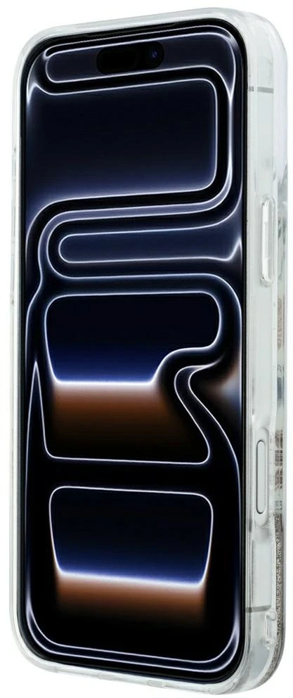 Dėklas Karl Lagerfeld Liquid Glitter Beach & Sand Case for iPhone 17 Pro Max / 18 Pro Max - rusvai gelsvas