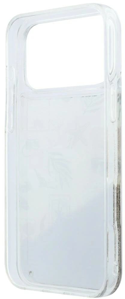 Dėklas Karl Lagerfeld Liquid Glitter Beach & Sand Case for iPhone 17 Pro Max / 18 Pro Max - rusvai gelsvas