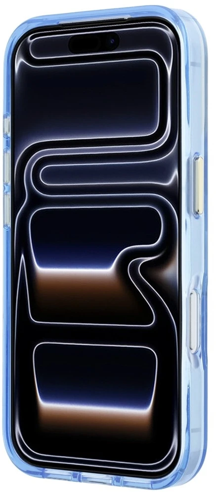 Dėklas Karl Lagerfeld Peekaboo Logo MagSafe do iPhone 18 Pro / 17 Pro šviesiai mėlyna