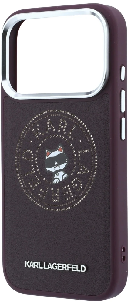 Dėklas Karl Lagerfeld Point Choupette Sketch MagSafe case for iPhone 18 Pro Max / 17 Pro Max burgundy