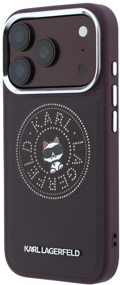 Dėklas Karl Lagerfeld Point Choupette Sketch MagSafe case for iPhone 18 Pro Max / 17 Pro Max burgundy