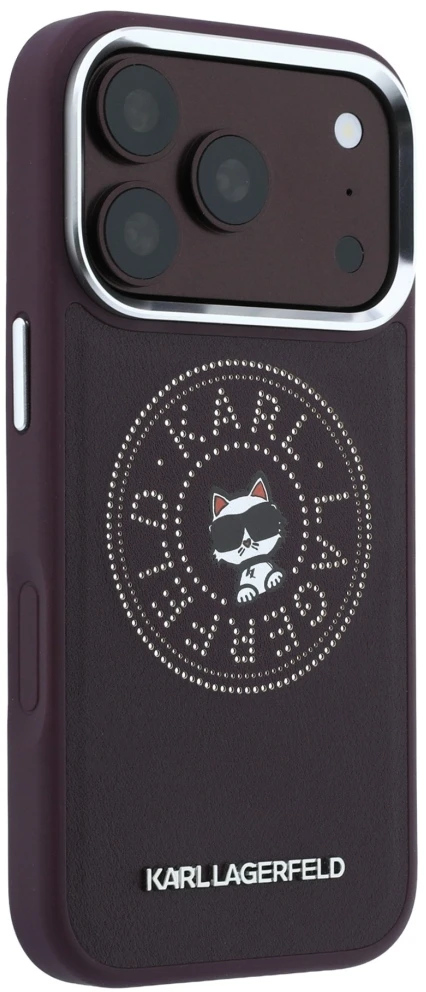 Dėklas Karl Lagerfeld Point Choupette Sketch MagSafe case for iPhone 18 Pro / 17 Pro burgundy