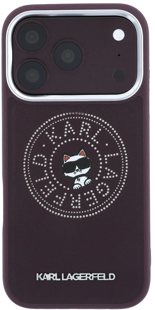 Dėklas Karl Lagerfeld Point Choupette Sketch MagSafe case for iPhone 18 Pro Max / 17 Pro Max burgundy