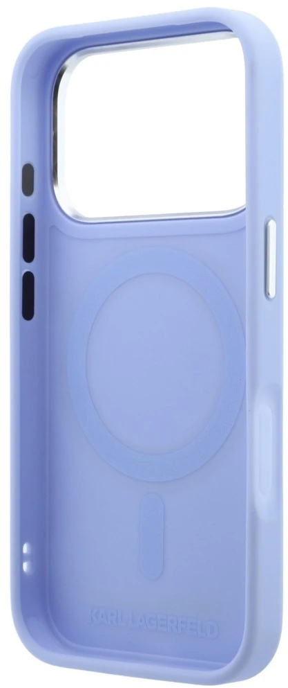 Dėklas Cg Mobile Sas Karl Lagerfeld Ring Stand 360 Saffiano Classic Logo MagSafe case for Iphone 18 Pro Max / 17 Pro Max mėlynas