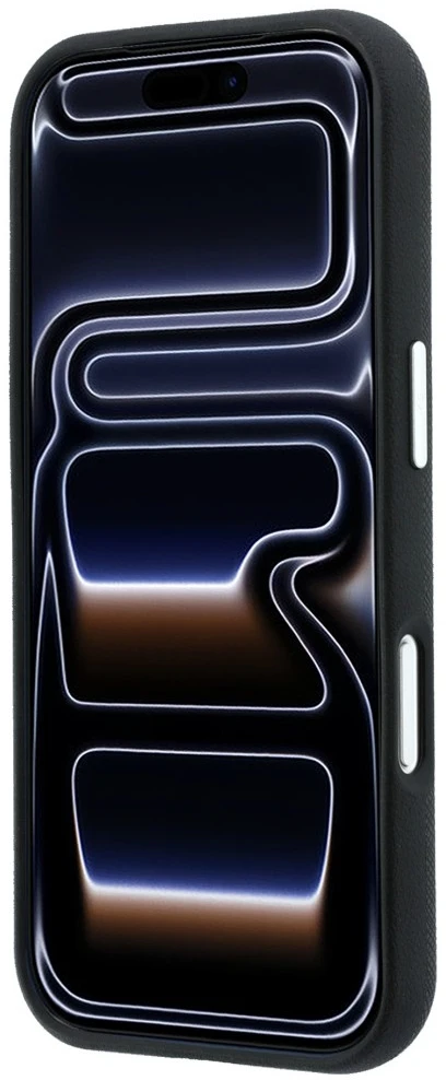 Dėklas Karl Lagerfeld Saffiano Karl&Choupette Heads Pins Strap Logo Case for iPhone 18 Pro / 17 Pro - Juodas