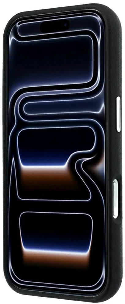 Dėklas Karl Lagerfeld Saffiano Small Script Metal Logo MagSafe Case for iPhone 17 Pro Max / 18 Pro Max - Juodas