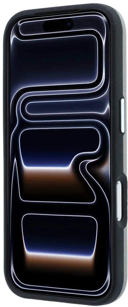 Karl Lagerfeld PU Semi Wrap Saffiano K&CH Heads dėklas, skirtas iPhone 18 Pro Max, pilkas