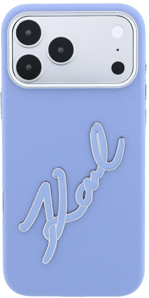 Dėklas Karl Lagerfeld Smooth Big Resin Signature Logo do iPhone 18 Pro Max / 17 Pro Max mėlyna