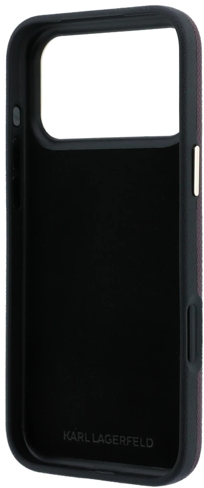 Dėklas Karl Lagerfeld Smooth Big Resin Signature Logo do iPhone 18 Pro Max / 17 Pro Max bordo spalvos