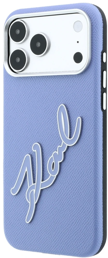 Dėklas Karl Lagerfeld Smooth Big Resin Signature Logo do iPhone 18 Pro Max / 17 Pro Max mėlyna