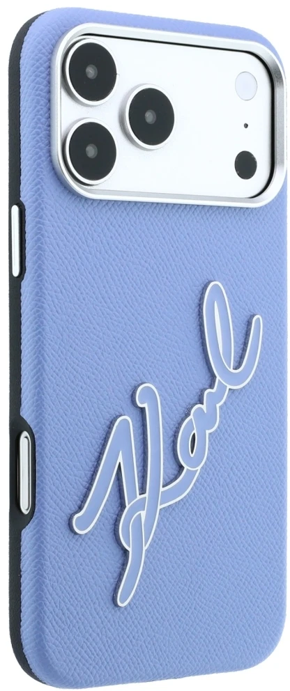 Dėklas Karl Lagerfeld Smooth Big Resin Signature Logo do iPhone 18 Pro Max / 17 Pro Max mėlyna