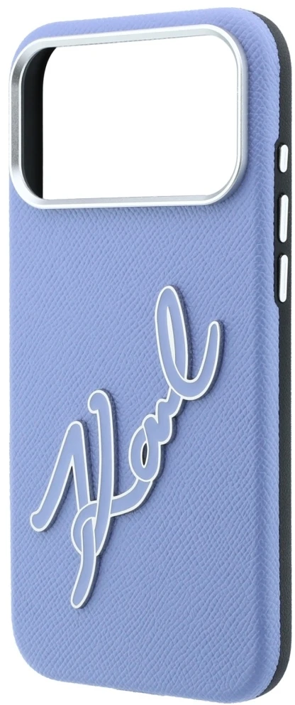 Dėklas Karl Lagerfeld Smooth Big Resin Signature Logo do iPhone 18 Pro Max / 17 Pro Max mėlyna