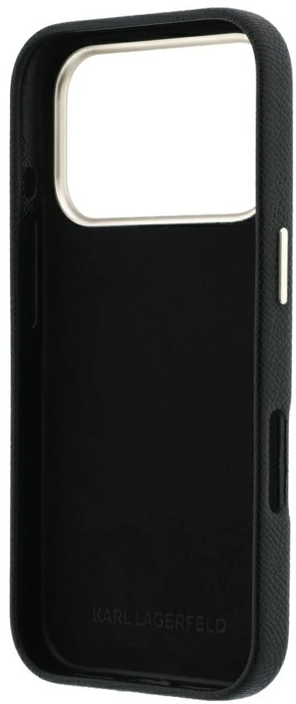 Dėklas Karl Lagerfeld Smooth Big Resin Signature Logo Case for iPhone 18 Pro / 17 Pro - Juodas